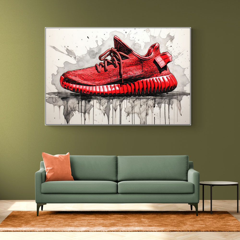 Yeezy Boost 350 Sneakers Graffiti Style 3 Wall Art